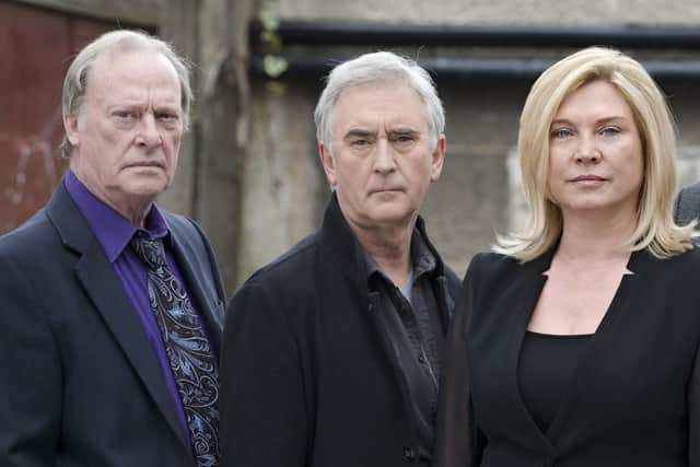 Denis Lawson with his friend and co-star the late Dennis Waterman and Amanda Redman in New Tricks