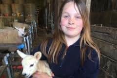 Ten-year-old Emma Algar, who helped her mother catch the injured sheep on Monday morning.