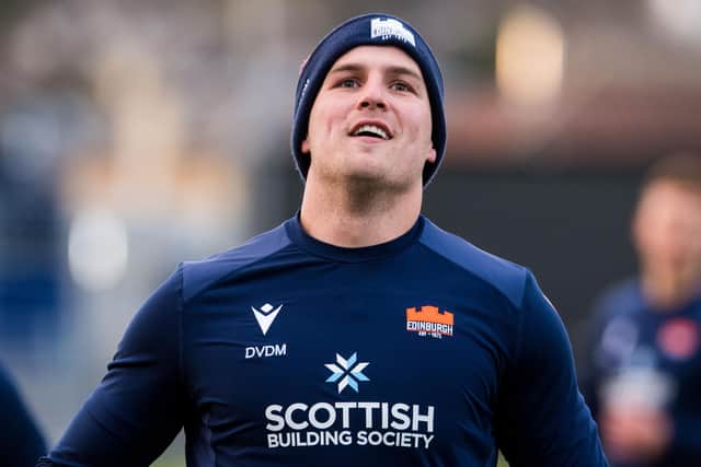 Scotland wing Duhan van der Merwe is training and will be fit for Edinburgh's 1872 Cup trip to Glasgow on Friday. Picture: Ross Parker / SNS