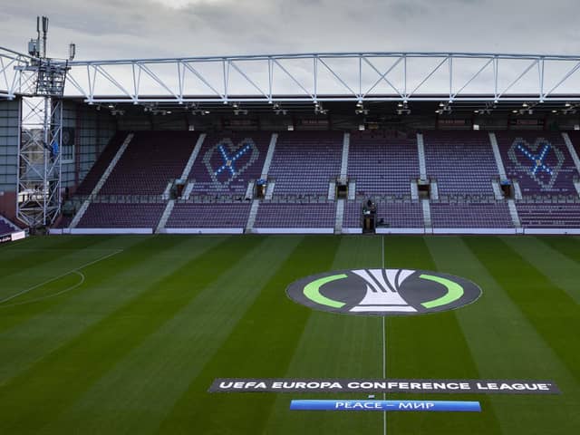 Tynecastle hosted three Europa Conference League group matches this season.