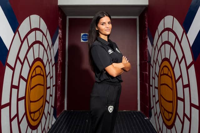 Hearts Women's manager Eva Olid will see her side welcome Hibs to Easter Road on Wednesday evening. Picture: SNS