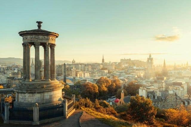 Calton Hill offers spectacular views of Edinburgh