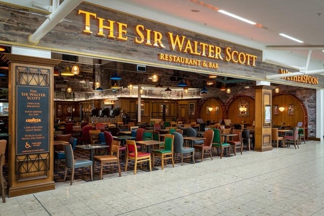 Found after the security at Edinburgh Airport, The Sir Walter Scott is a popular pit stop for passengers before their travels and is often bustling at all times of the day. It is named after the famous writer behind Roby Roy and Ivanhoe, who also has a monument in Princes Street Gardens.