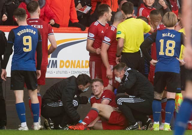 Andy Halliday was shown a red card for a challenge on Lewis Ferguson. Picture: SNS