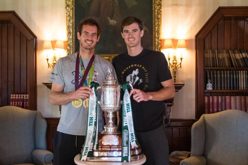 Tennis star brothers Andy and Jamie Murray are lifelong Hibs supporters and have been seen in the stands at Easter Road supporting the team. Their grandfather Roy Erskine played for the club as a full back in the 1950s. They are pictured above with the Scottish Cup after Hibs finally ended their 114 year wait for the famous trophy in 2016 when they defeated Rangers 3-2 in the memorable final at Hampden Park.