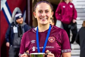 Danni Findlay signed a one-year deal at Hearts. Credit: Hearts Women