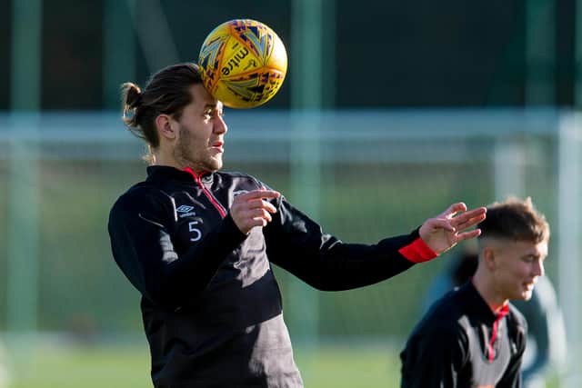 Hearts midfielder Peter Haring is stepping up his recovery.