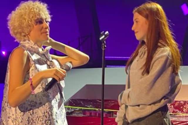 Pixie Lott and Elyssa Tait. Pixie praised the Edinburgh teenager for 'the fragility' of her falsettos adding, that connecting emotionally to song is something that is 'really hard to teach'