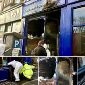 The fire caused extensive damage to the Chest Heart & Stroke Scotland charity shop in Morningside Road.