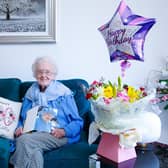Janet Houston celebrates her 100th birthday in her Bo'ness home