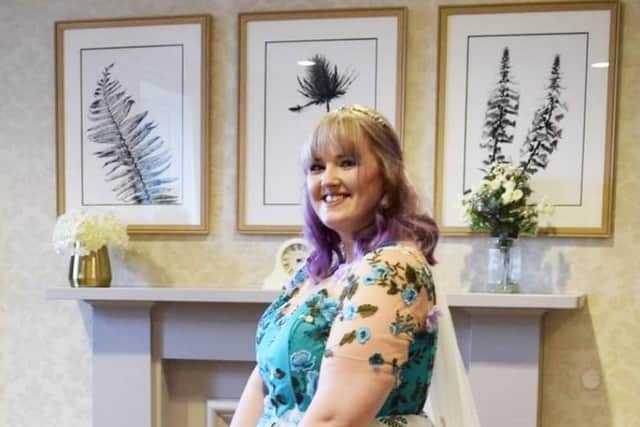 Laura Laing, 30, suffered the agonising injury while staying with friends at a cabin in Dunoon, Argyll & Bute as part of her hen do. Pictures: supplied