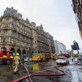 Fire at the historic Jenners department store on Princes Street, Edinburgh. Photo: Katielee Arrowsmith, SWNS