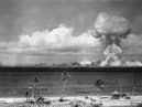A mushroom cloud forms after a nuclear bomb test off the coast of Bikini Atoll, Marshall Islands, in 1946 (Picture: Keystone/Getty Images)