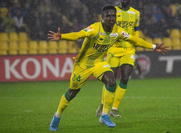 Elie Youan, during his days with Nantes, scoring in the French Cup against Paris FC. Picture: Getty