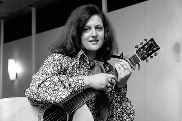 Barbara Dickson at the STV Gateway studios in Edinburgh in June 1972.