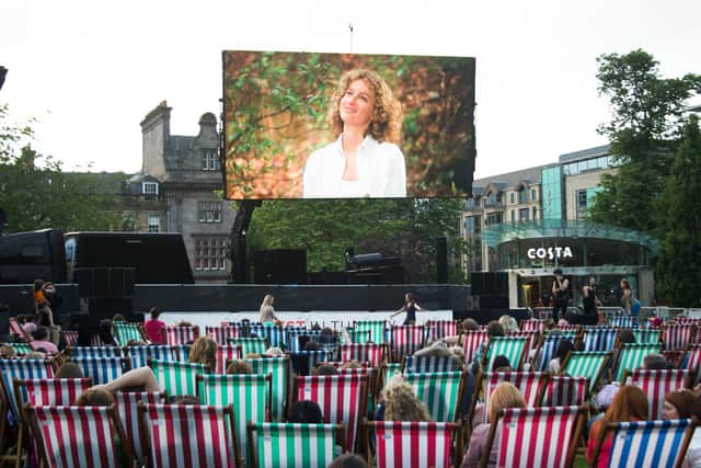 Open-air film screenings will be returning to St Andrew Square in August. Picture: Laura Shand