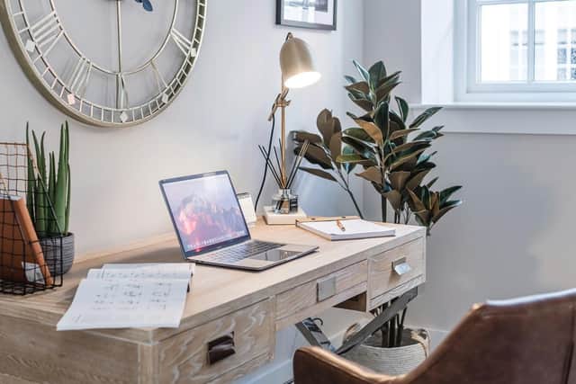 The show apartment has been designed with home working in mind. Pic: Chris Humphreys Photography Ltd.