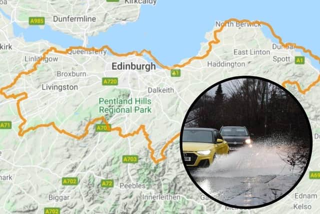 People are being urged to be vigilant as heavy rain and flooding is forecast across much of the Lothians and Edinburgh this weekend.