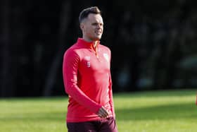 Hearts' Lawrence Shankland is back in training (Pic: SNS)
