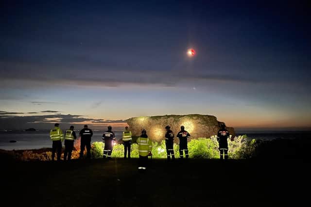 Emergency services searched Dunbar Castle on Thursday night, after receiving a report of a concern for person. (Photo credit: Ian Wilson)