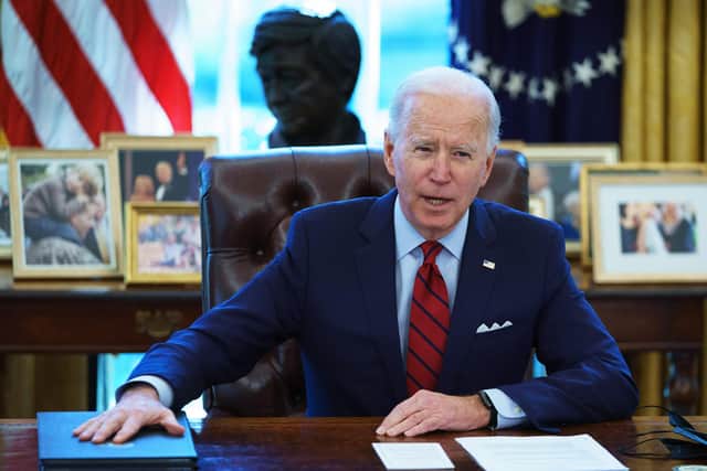 Ahead of a meeting Liz Truss, US President Joe Biden said he was 'sick and tired of trickle-down economics. It has never worked' (Picture: Mandel Ngan/AFP via Getty Images)