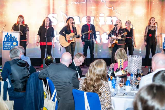 Sing in the City at the Edinburgh Local Hero Awards in 2019.