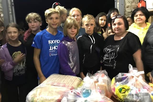 Sunflower Scotland delivering hygiene products to 27 fostering families and 177 orphans in Krasnokutsk