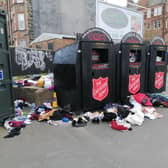 Clothes were seen strewn around the Jock's Lodge depot. Picture: Allan Crow