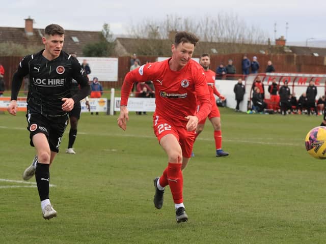 Bonnyrigg Rose midfielder Callum Connolly has played every minute of the last four games and feels his team is playing well. Picture: Joe Gilhooley / LRPS