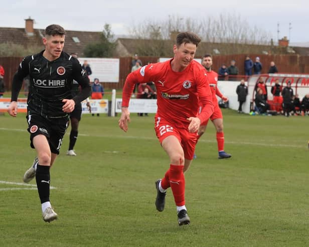 Bonnyrigg Rose midfielder Callum Connolly has played every minute of the last four games and feels his team is playing well. Picture: Joe Gilhooley / LRPS