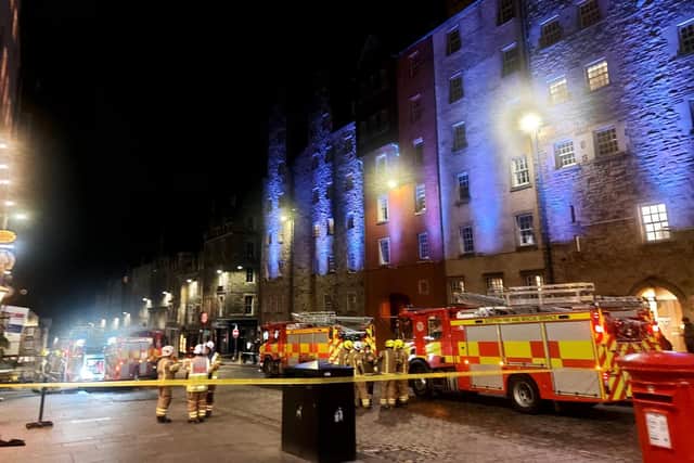 Fire engines were still at the scene on Thursday evening