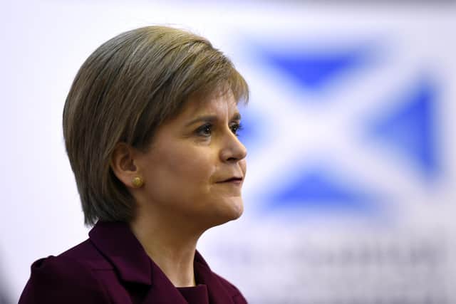 Nicola Sturgeon has written to Boris Johnson asking for a reassessment of oil licences, including the Cambo field, in light of climate change (WPA Pool/Getty Images).
