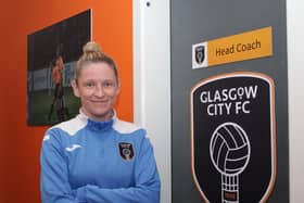 Leanne Ross's first game as full-time manager will be against Glasgow Women this Sunday. Credit: Georgia Reynolds X GCFC