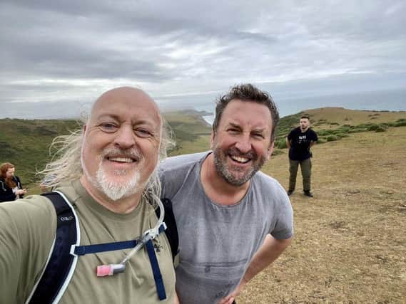Billy Bailey and Lee Mack complete the 100-mile walk for Sean Lock