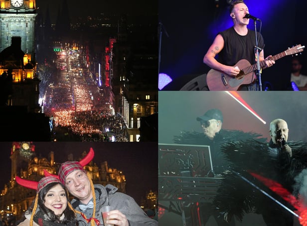 Edinburgh is set to welcome thousands of revelers to Princes Street for the Hogmanay celebrations this year, with acts including Callum Beattie (top right) and Pet Shop Boys (bottom right) performing in the Capital.