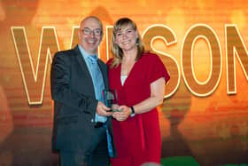 Carer of the Year 2019 Susan Wilson presented by Euan McGrory Picture: Ian Georgeson.