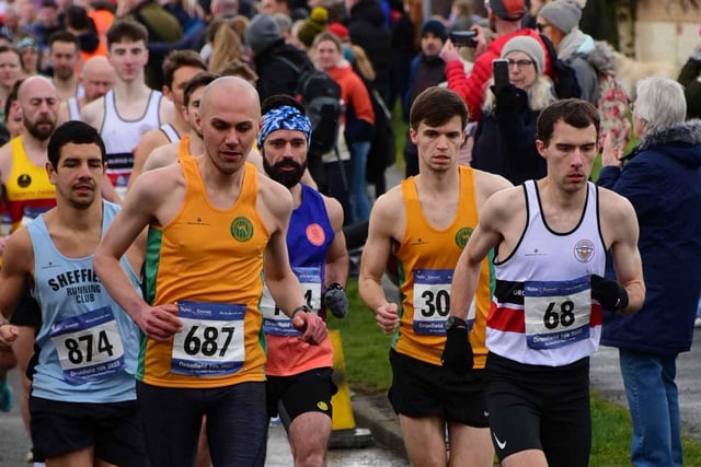 Runners in action at the Dronfield 10k.