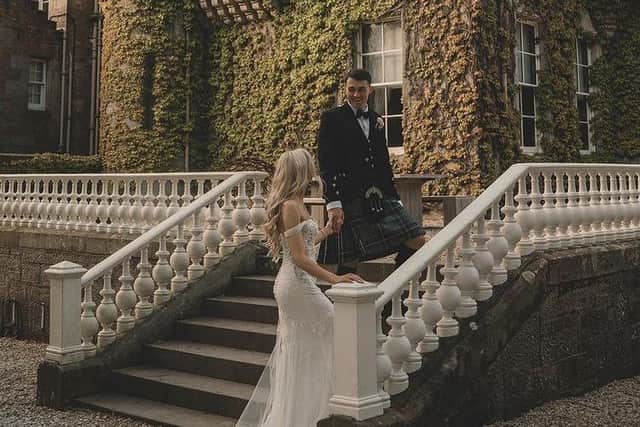 The Souttars were married at Carlowrie Castle in Kirkliston. Picture: Kayley Souttar/Instagram