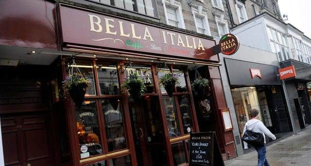Bella Italia on North Bridge in Edinburgh