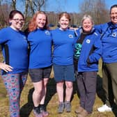 Scotland women's carp team during their training weekend at Broom near Annan. Left to right: Niki Wildman, Catherine Robertson, Joanne Barlow, Eleanor Mitchell and Margo Robinson