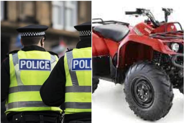 West Lothian crime: Two quad bikes have been stolen from a farm in West Calder