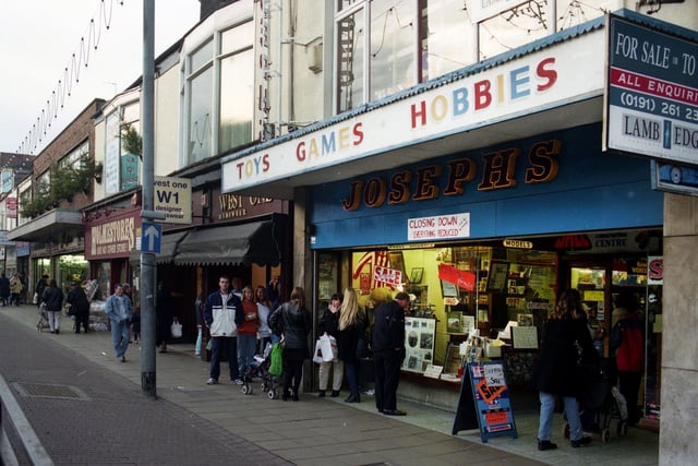 Josephs in Holmeside, Sunderland was pictured shortly before its closure in this year.