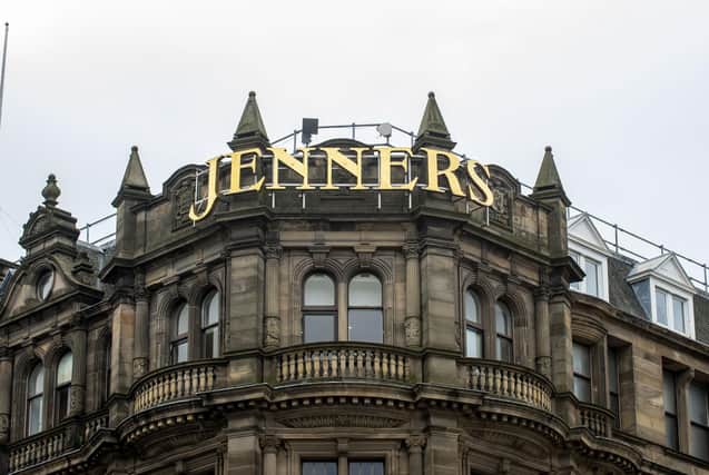 The iconic Jenners building on Princes Street founded as Kennington & Jenner in 1838 by Charles Jenner