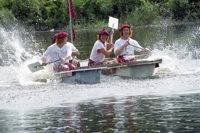 The River Wear Bath Race in full flow in August 1999.