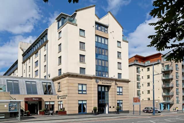 The agreement sees the sale of the vast 338-bedroom Macdonald Manchester Hotel and the smaller 156-bedroom Macdonald Holyrood Hotel in Edinburgh, above.