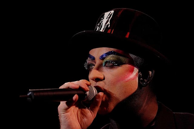 Boy George wooed the crowd at Princes Street Gardens during the massive New Year's Eve celebrations.