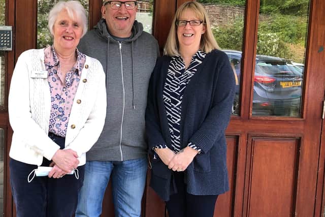 Margaret, Archie and Katrina all work at Aaron House in Penicuik