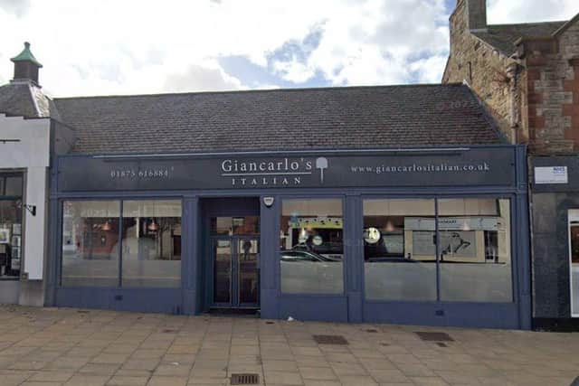 Giancarlo's Italian Restaurant in Tranent, which is currently closed. Photo: Google Maps.