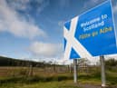 "Welcome to Scotland" sign at the Scotland/England border.  Picture: Getty Images.