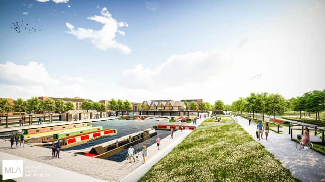 An artist's impression of the new marina.